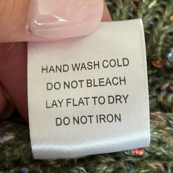 Serengeti Womens Sweater Size XL Green Rainbow Speckle Artsy Fall Earthy Boho - Picture 11 of 11